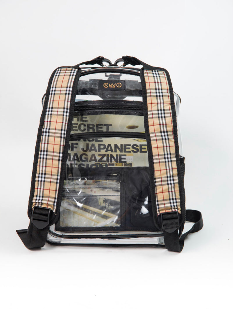 Transparent Backpack with “Customizable” detachable strap